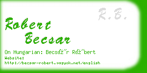 robert becsar business card